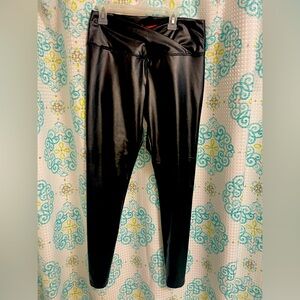 Faux leather black pants